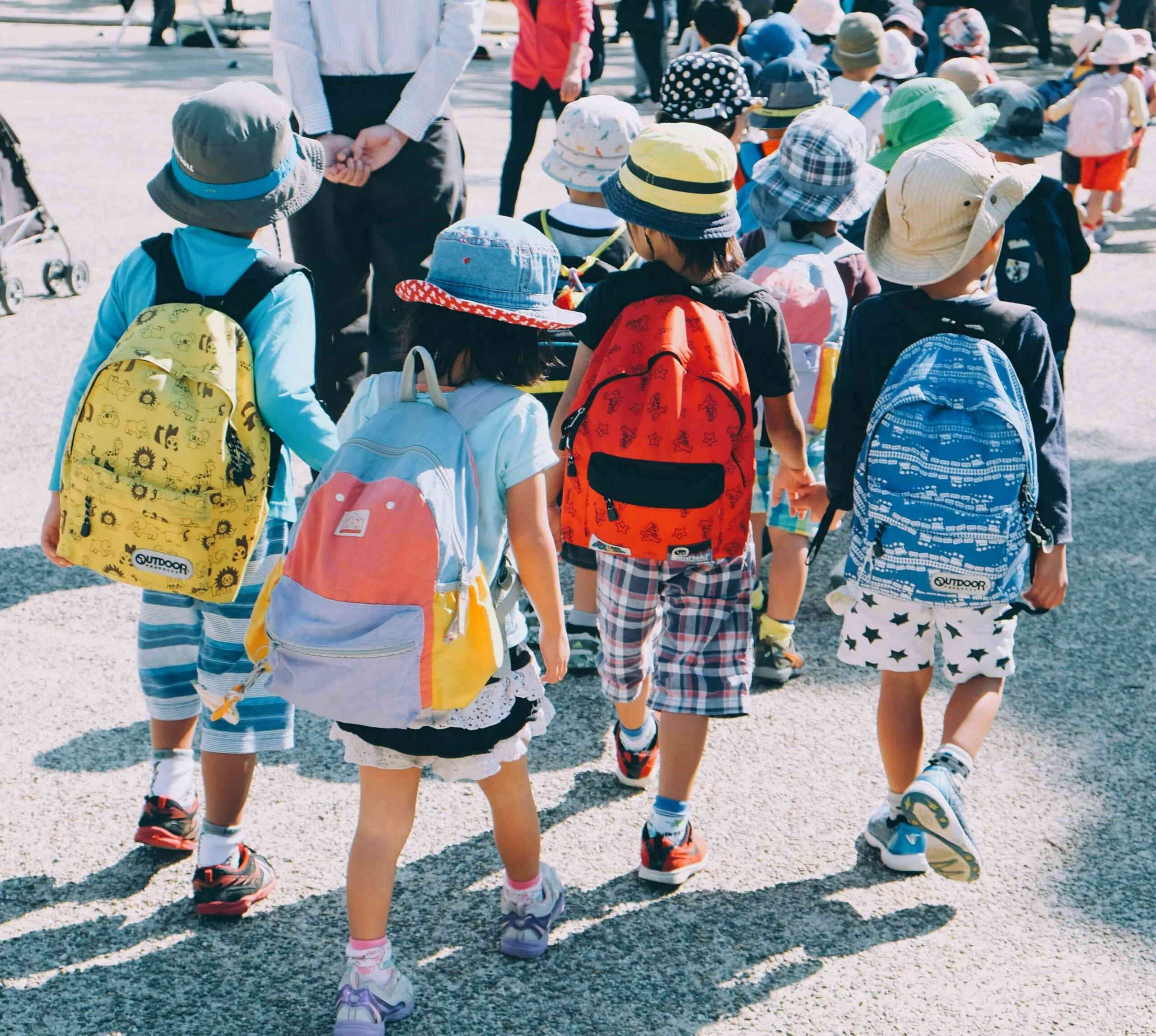Preparing for the School Year: An Inglewood Parent's Dental Guide 5 kids with backpacks on the way to school