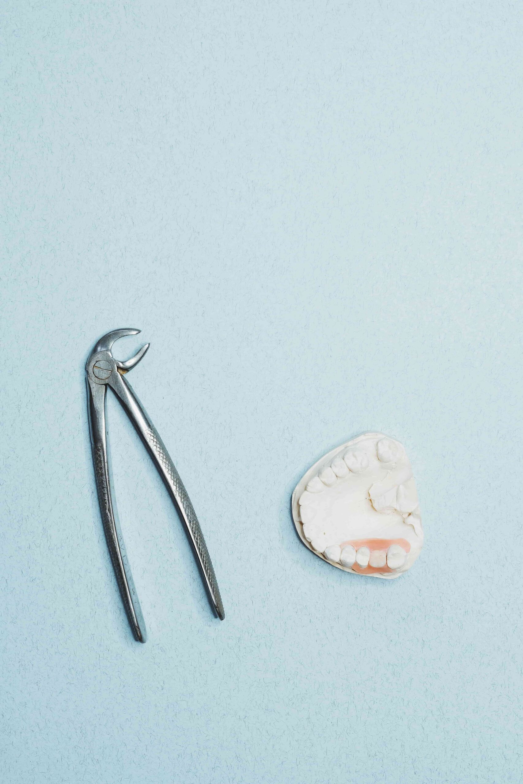 DIY Dental Cement Fix at Home: Advice from a Dentist 5 DENTAL TOOL NEXT TO MODEL TEETH